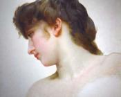 威廉 阿道夫 布格罗 : Etude de Tete de Femme Blonde Profil, Study of a Blonde Woman's Profile